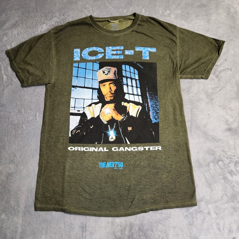 New Ice-T Original Gangster T-Shirt Ice Shirt S Small Green Hip hop Streetwear